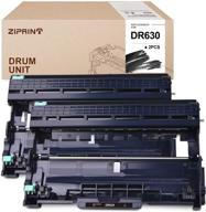 ziprint compatible dr630 dr-630 drum unit 🖨️ replacement for brother printers – 2 units, black logo