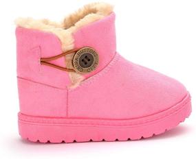 img 1 attached to 👶 ENERCAKE Baby Girls Boys Winter Booties - Warm Anti-Skid Slip-on Snow Boots with Fur Lining (Toddler/Little Kid)