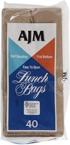 img 2 attached to 👜 Pack of 40 AJM Brown Paper Lunch Bags