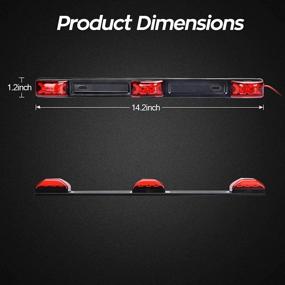 img 2 attached to 🔴 Red ID Bar Marker Light - Waterproof 9 LED Strip for Trailers, Trucks, and Boats - DOT Certified
