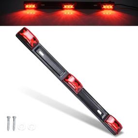 img 4 attached to 🔴 Red ID Bar Marker Light - Waterproof 9 LED Strip for Trailers, Trucks, and Boats - DOT Certified