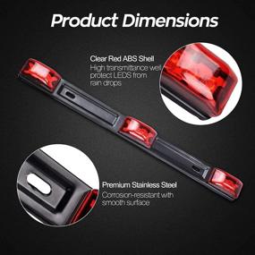 img 3 attached to 🔴 Red ID Bar Marker Light - Waterproof 9 LED Strip for Trailers, Trucks, and Boats - DOT Certified
