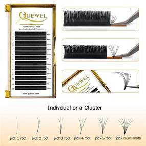 img 1 attached to 🔢 Easy Fan Volume Eyelash Extensions 0.07 D Curl Mix 8-15mm Length - 2D to 20D Volume Lashes - Self Fanning Technique - Available in 0.03/0.05/0.07/0.10/0.12 C/D Curl - Mix of Single Lengths 8-25mm - Suitable for Different Styles (8-15mm)