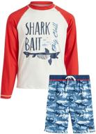 👦 swimwear for boys: big chill sleeve rashguard in vibrant orange logo