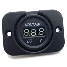 img 3 attached to ⚡ DC 12V LED Digital Display Voltmeter Car Voltage Gauge: Waterproof Tester for Marine Boat, ATV, Motorcycle, Truck with Round Panel