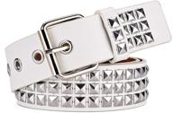 three leather studded square pyramid men's accessories logo