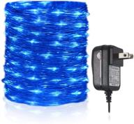 hahome waterproof led string lights - 33ft 100 leds - perfect for christmas, wedding, and party decoration, blue - indoor and outdoor starry lights logo