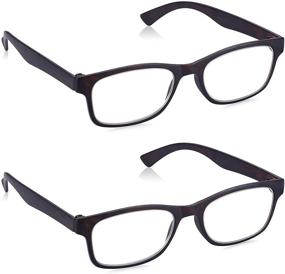 img 4 attached to 👓 Read Optics Reading Glasses: Ready to Wear Non Prescription Eye Glasses, 2 Pack - Magnification + 1 to 3.5