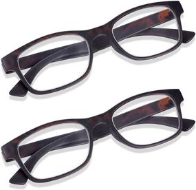 img 1 attached to 👓 Read Optics Reading Glasses: Ready to Wear Non Prescription Eye Glasses, 2 Pack - Magnification + 1 to 3.5