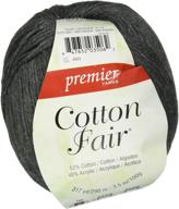 🧶 cotton fair solid yarn by premier yarns in slate grey logo