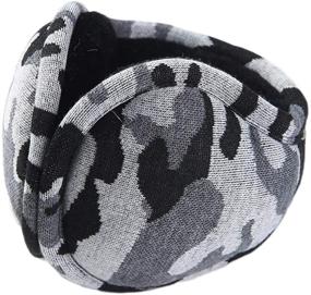 img 2 attached to 🧥 Brave Tour Unisex Compact Camouflage Earmuffs - Winter Warm Ear Protection, Lined in Camou-Grey