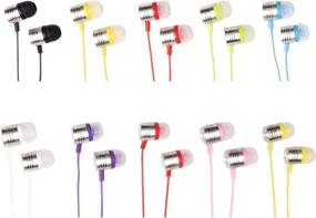 img 4 attached to 🎧 Наушники JustJamz 2.0 Colorful Jelly Matte в ухе - 30 штук, 3,5 мм стерео, многоцветные наушники для школы, библиотеки класса.