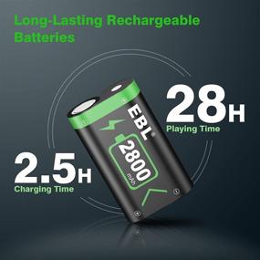 img 2 attached to 🔋 EBL Rechargeable Battery Packs for Xbox One/Xbox Series X/S - 2×2800mAh Xbox One Controller Battery Packs for Xbox One/One S/One X/One Elite