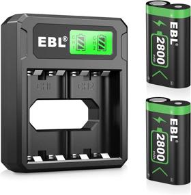 img 4 attached to 🔋 EBL Rechargeable Battery Packs for Xbox One/Xbox Series X/S - 2×2800mAh Xbox One Controller Battery Packs for Xbox One/One S/One X/One Elite