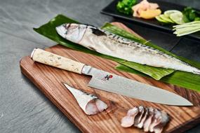 img 1 attached to 🔪 Miyabi 8-Inch Chef's Knife with Birch Handle - High-Quality Stainless Steel Blade