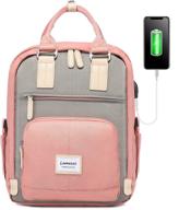 🎒 stylish lovevook school backpack for women and men - college bookbag with usb charging port, travel computer bag for laptops up to 14 inch - ideal work backpack logo