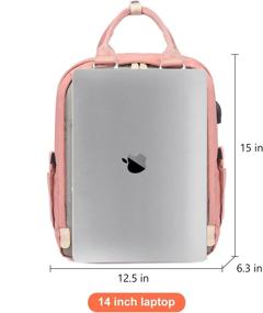 img 3 attached to 🎒 Stylish LOVEVOOK School Backpack for Women and Men - College Bookbag with USB Charging Port, Travel Computer Bag for Laptops up to 14 Inch - Ideal Work Backpack