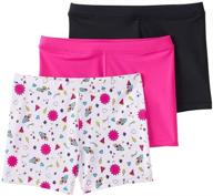 active girls' clothing: playground pals mini shorts 3 pack marble - a durable and stylish choice logo