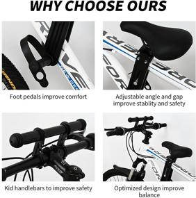 img 2 attached to 🚲 Front Mounted Kids Bike Seat with Handlebar Attachment, Detachable Foot Pedals for Children 2~5 Years - Compatible with All Adult Mountain Bikes