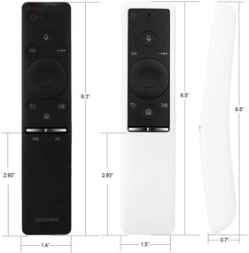 img 1 attached to 📺 Rukoy Protective Case Cover Holder for Samsung Smart TV Remote - BN59 Series: Kids-Friendly, Anti-Slip, Shockproof, White