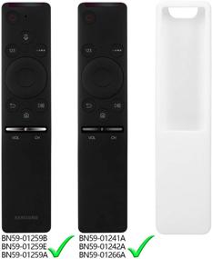 img 2 attached to 📺 Rukoy Protective Case Cover Holder for Samsung Smart TV Remote - BN59 Series: Kids-Friendly, Anti-Slip, Shockproof, White