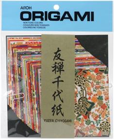 img 1 attached to Aitoh Yuzen Washi Chiyogami Origami Paper: Vibrant 4x4-Inch Sheets - 40 Pack