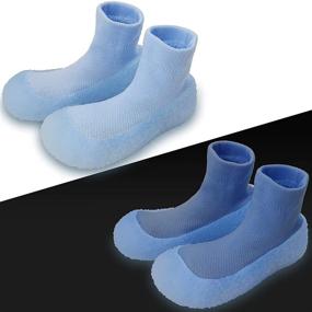 img 2 attached to 🧦 Dream Bridge Kids Luminous Barefoot Slippers Socks - Lightweight Non-Slip House Socks with Soft Rubber Sole