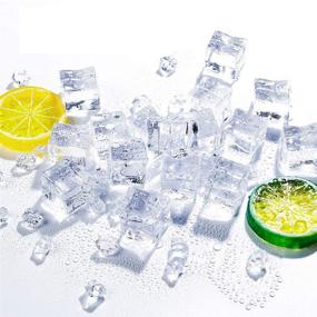 img 4 attached to 🧊 Anyumocz 50 Pcs 20mm Clear Fake Ice Acrylic Decorative Ice Cubes: Perfect for Home Decoration, Wedding Centerpieces, and Photography Props