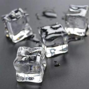 img 2 attached to 🧊 Anyumocz 50 Pcs 20mm Clear Fake Ice Acrylic Decorative Ice Cubes: Perfect for Home Decoration, Wedding Centerpieces, and Photography Props