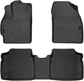 img 4 attached to Husky Liners 98921 Weatherbeater Front & 2nd Seat Floor Mats for 2012-14 Toyota Prius Two/Three/Four/Five – Black