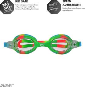 img 3 attached to 🔍 TYR Youth Tie Dye Swimple Goggles, Green/Orange, 7.5 x 2.5 x 2 Inches – Enhance Visibility & Style