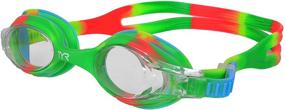 img 4 attached to 🔍 TYR Youth Tie Dye Swimple Goggles, Green/Orange, 7.5 x 2.5 x 2 Inches – Enhance Visibility & Style