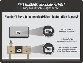 img 1 attached to 💡 Комплект органайзера кабелей Easy Mount - белый от DataComm Electronics 50-3338-WH-KIT