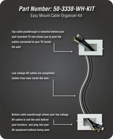 img 3 attached to 💡 Комплект органайзера кабелей Easy Mount - белый от DataComm Electronics 50-3338-WH-KIT