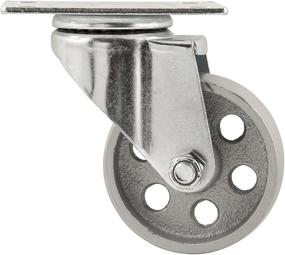 img 2 attached to 🔘 High-Quality Swivel Caster: 300 lb Capacity, Chrome Finish
