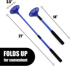 img 3 attached to 🔷 EASACE Extendable Back Scratcher for Women and Men with Powerful ABS Massage Head, 21-inch Body Scratcher for Adults - Pets Compact and Retractable (Blue)