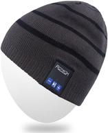 🎁 outdoor sports xmas gifts: rotibox bluetooth beanie hat with wireless headphone logo