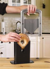 img 1 attached to 🥯 Hoan Bagel Guillotine: The Ultimate Universal Slicer for Perfectly Cut Bagels - Silver, 9.25-Inch