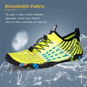 img 2 attached to 🏊 Quick-Dry Aqua Socks for Men and Women - Beach Swim Shoes, Water Shoes for Surf, Yoga, Water Aerobics, Pool