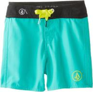 🩳 volcom little boardshort swell green boys' shorts: vibrant style for active kids logo