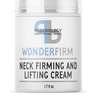 💁 pure biology neck firming cream for face, neck, chest &amp; décolleté - anti-aging wrinkle cream with shea butter, skin tightening &amp; firming lotion to reduce double chin &amp; wrinkles - ideal for women &amp; men logo