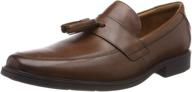 👞 stylish comfort: clarks tilden stride loafer leather men's shoes - perfect slip-ons for loafers logo