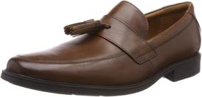 img 4 attached to Стильный комфорт: мужская обувь CLARKS Tilden Stride Loafer из кожи - идеальные слипоны для лоферов