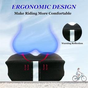 img 2 attached to 🚲 ANBOVES Gel Bike Seat Cover - Soft Silicone Bicycle Saddle Pad for Women and Men, Most Comfortable Exercise Bike Seat Cushion with Water and Dust Cover - Fits Exercise, Mountain, Road, Spin, Indoor, and Outdoor Bikes