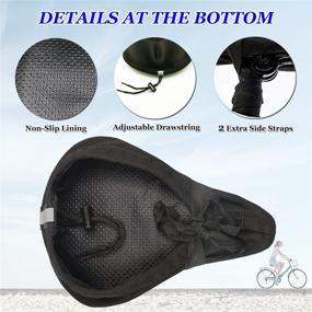 img 3 attached to 🚲 ANBOVES Gel Bike Seat Cover - Soft Silicone Bicycle Saddle Pad for Women and Men, Most Comfortable Exercise Bike Seat Cushion with Water and Dust Cover - Fits Exercise, Mountain, Road, Spin, Indoor, and Outdoor Bikes