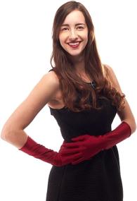 img 3 attached to Belle Matte Satin Length Gloves