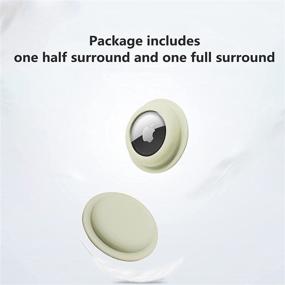 img 2 attached to Hazevaiy Silicone Case for Airtag (2 Pack): Rugged Traceless Back Adhesive Sticker Cover for Clothes, Toys, Valuables, and Wallet - Anti-Scratch-Fall Protective Sleeve Holder for Apple Locator (Luminous)