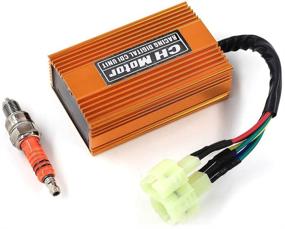 img 4 attached to 🏎️ Trkimal Улучшенная гоночная настройка DC Cdi Box 6pin + Свеча зажигания для двигателя GY6 125cc 150cc 250cc 4 такта 152QMI/157QMJ: Мопед Скутер ATV Го-карт Улучшитель производительности без ограничения оборотов