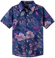 🌺 spring gege sleeve hawaiian cartoon boys' clothing: trendy tops, tees & shirts logo