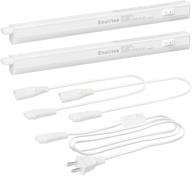 enuotek connectible t5 5w kitchen under cabinet led lamps - pack of 2, 4000k neutral white light bars, 325mm length, american power plug included логотип